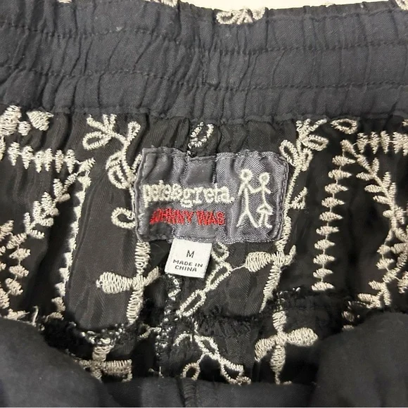 Johnny Was Peaches All Over Embroidered Pants Joggers Pete & Greta (size M) - Picture 13 of 13